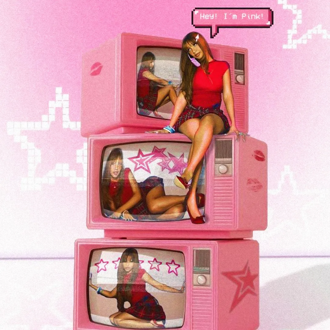 trust nobody | pinkpantheress artwork by Kabeh