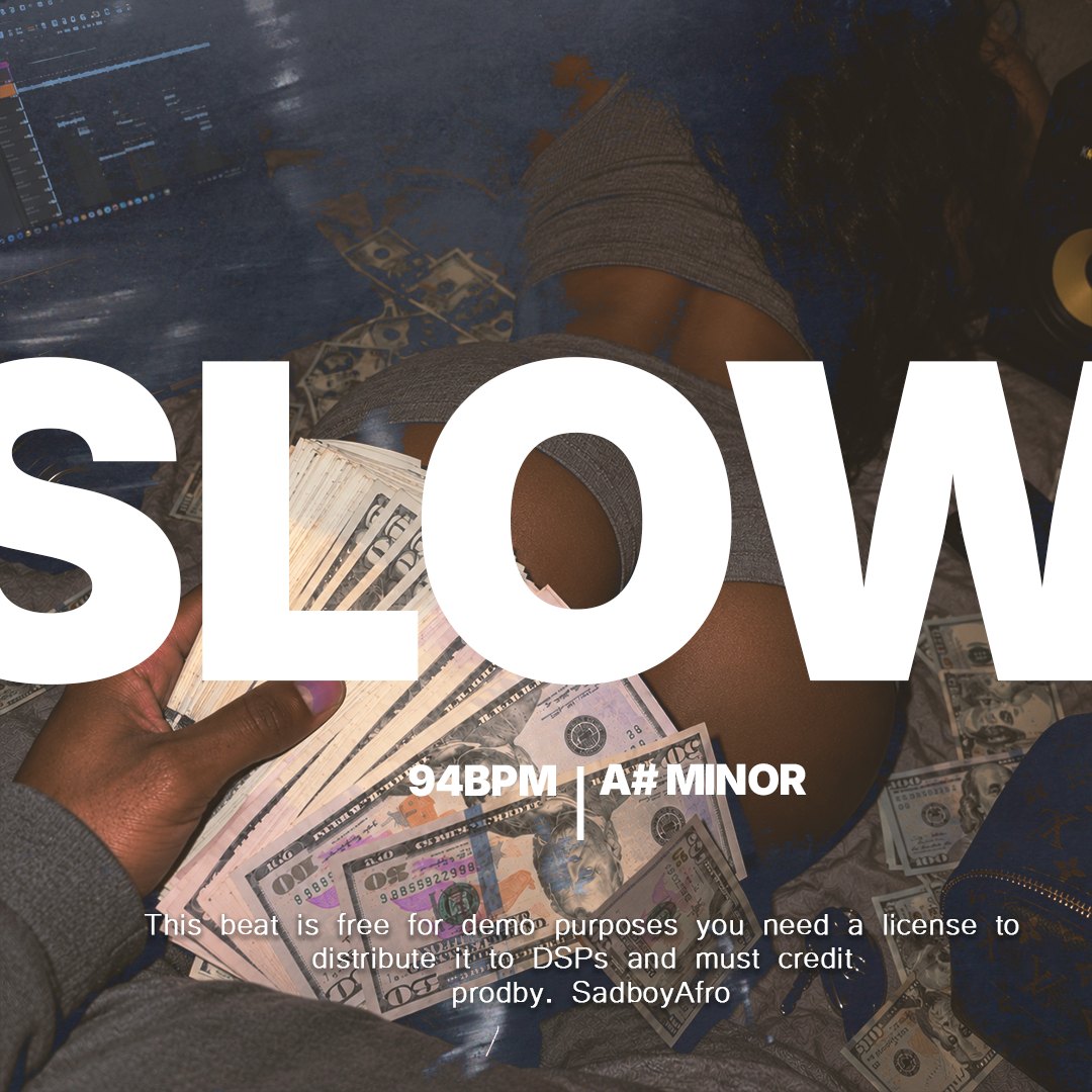 Victony x Bnxn x Wizkid - Slow | Afrobeat artwork by dannyecbeats