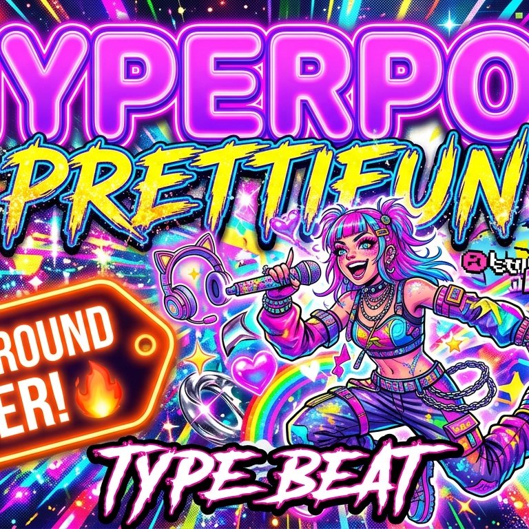 Prettifun X Hyperpop Beat! artwork by 808oscar