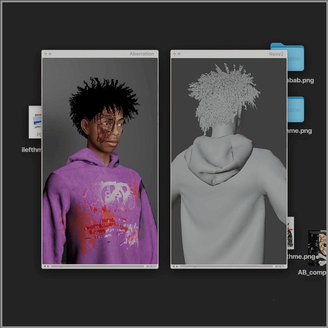 Rexv2 Maajins pray type beat “Twin” artwork by Chxrmz