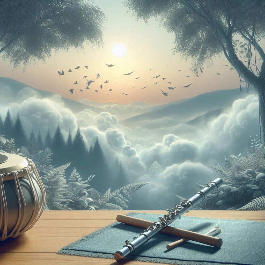 Nirvaum Instrumental Vol. 2- Atmospheric flute music for travel amidst divine mountain valleys  artwork by Nirvaum
