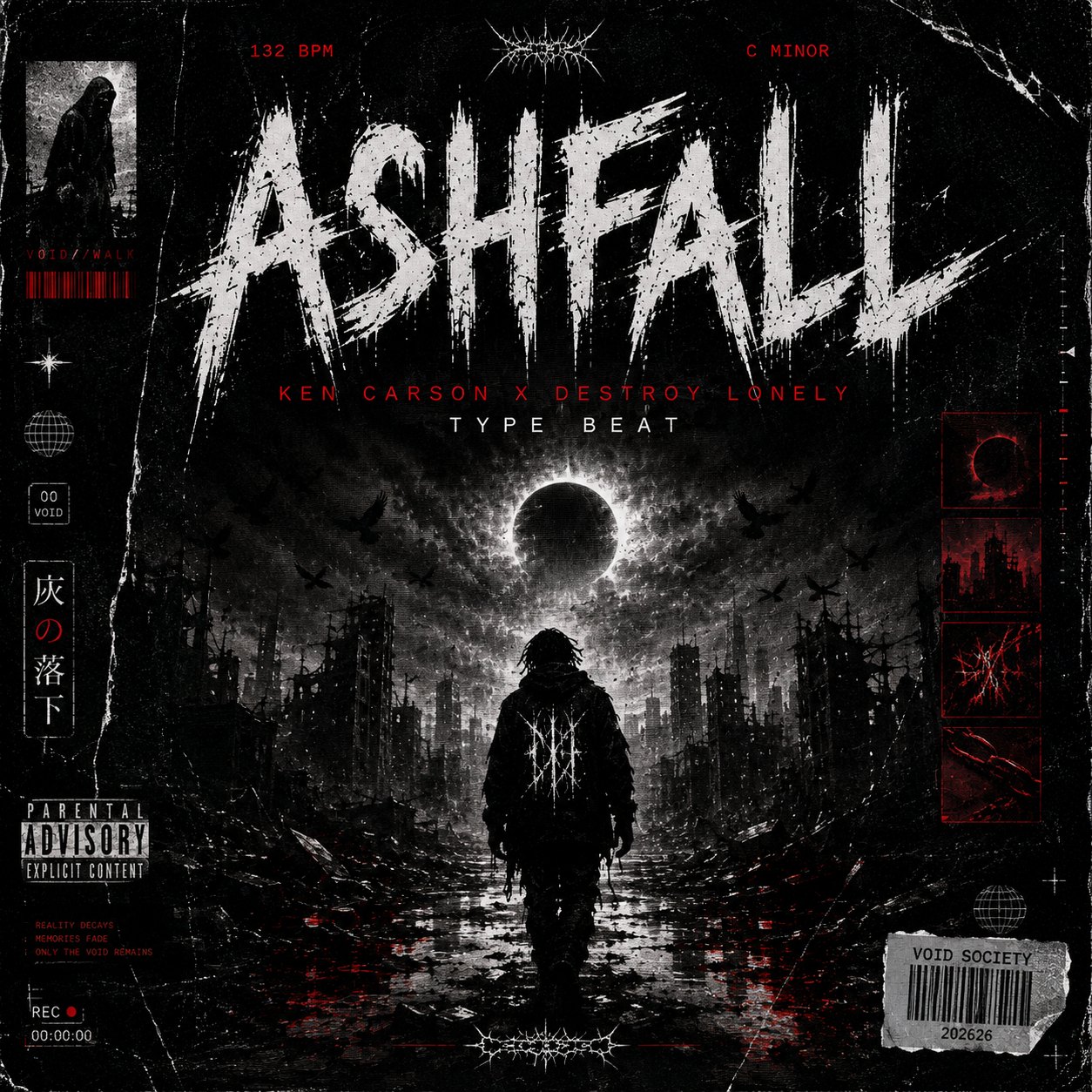 ASHFALL | Ken Carson x Destroy Lonely Type Beat artwork by HASHSMOK3
