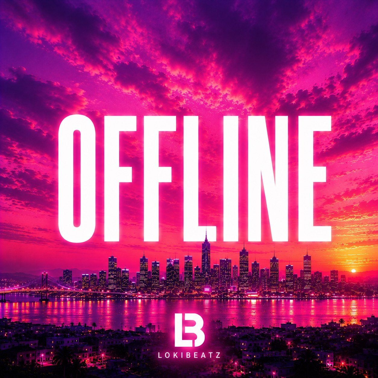 Juice WRLD type Beat 'Offline' Melodic Guitar Rap Beat artwork by LokiBeatz