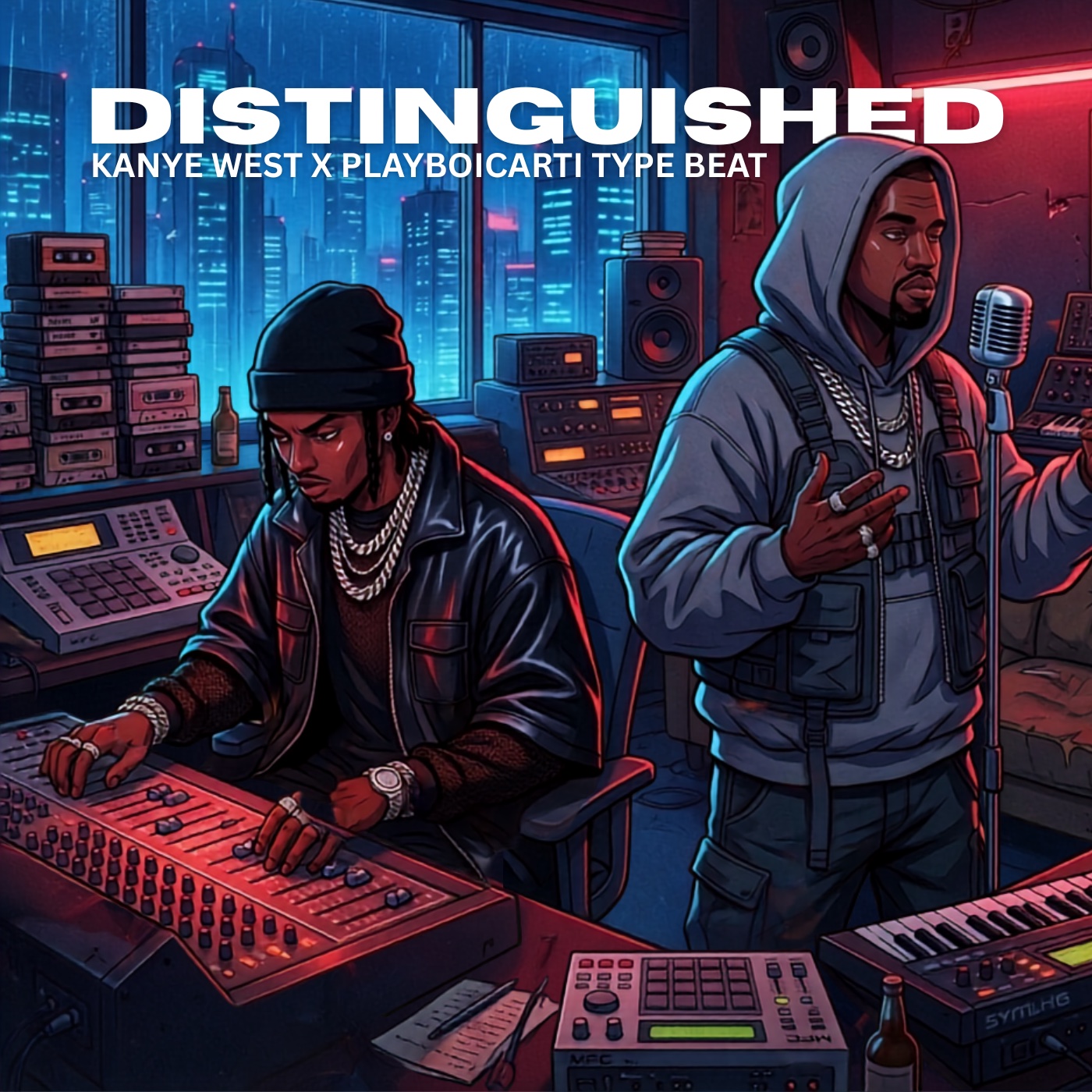 DISTINGUISHED | Kanye West x Playboi Carti Type artwork by secondfloor